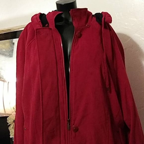 Fleet Street Red Winter Coat - Picture 3 of 11